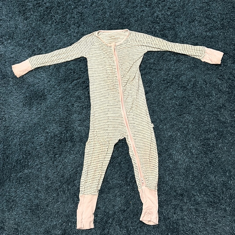 Little Sleepies Pink Dot Zippy